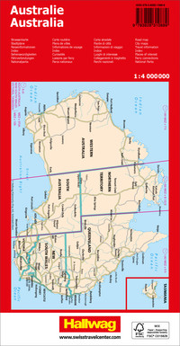 Australie, Carte routière 1:4Mio.