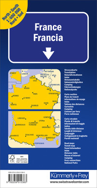 France (North+South), Road Map 1:600,000