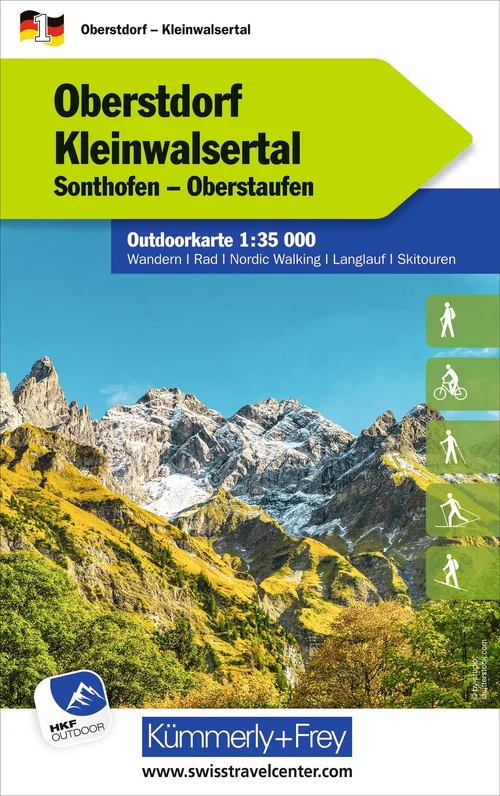 Germany, Oberstdorf Kleinwalsertal, Nr. 1, Outdoor map 1:35'000 Germany, Oberstdorf Kleinwalsertal, Nr. 1, Outdoor map 1:35'000