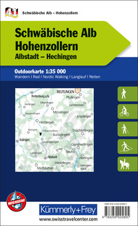 41 Schwäbische Alb - Hohenzollern, Outdoorkarte Deutschland 1:35 000