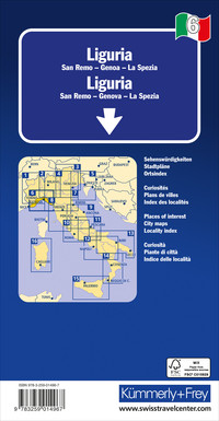 Italy, Liguria, Nr. 6, Road map 1:200'000