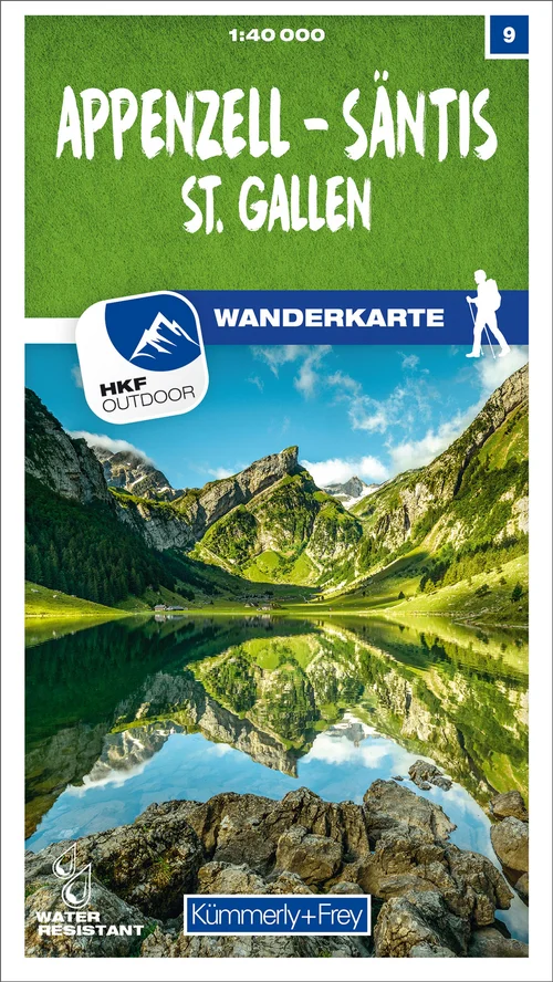 Switzerland, Appenzell - Säntis - St. Gallen, No. 9, hiking map 1:40,000