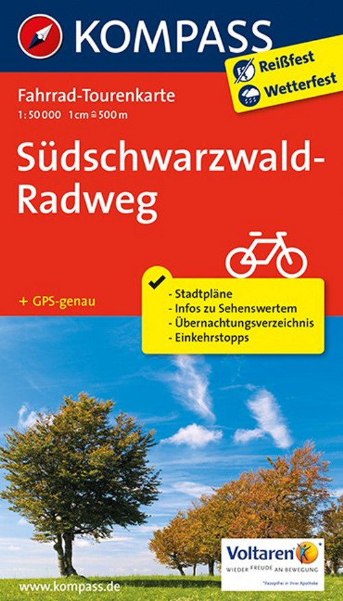 KOMPASS Fahrrad-Tourenkarte Südschwarzwald-Radweg 1:50.000