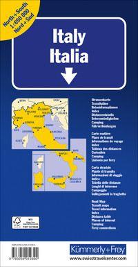 Italien (Nord+Süd), Strassenkarte 1:650 000 Italien (Nord+Süd), Strassenkarte 1:650 000
