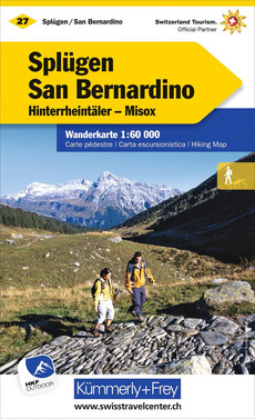 Schweiz, Splügen - San Bernardino, Nr. 27, Wanderkarte 1:60'000