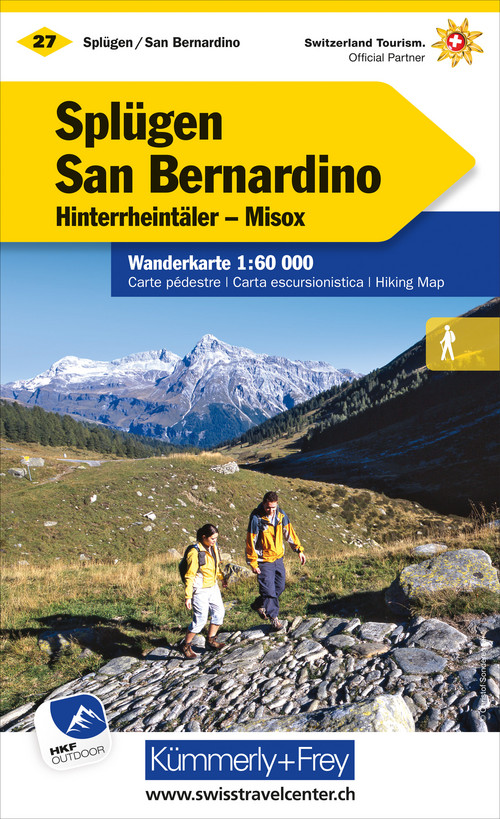 Schweiz, Splügen - San Bernardino, Nr. 27, Wanderkarte 1:60'000