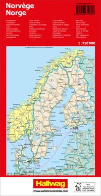 Norwegen, Strassenkarte 1:750'000