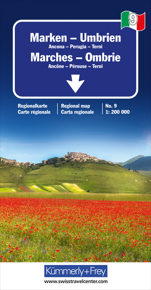 09 Marken - Umbrien, Regionalkarte Italien 1:200 000