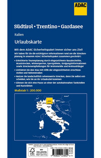 ADAC Urlaubskarte Südtirol, Trentino, Gardasee 1:200.000 ADAC Urlaubskarte Südtirol, Trentino, Gardasee 1:200.000