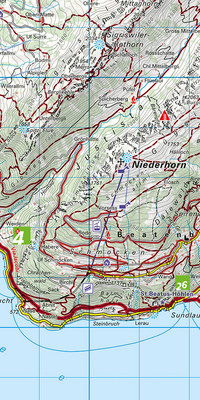 Switzerland, Lake Thun, Adelboden - Kandersteg, No. 30, Hiking map 1:40'000 Switzerland, Lake Thun, Adelboden - Kandersteg, No. 30, Hiking map 1:40'000