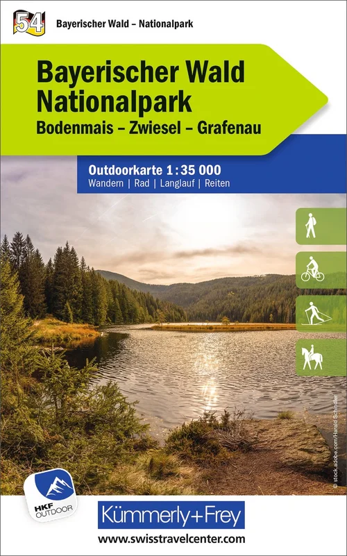 Germany, Bavarian Forest National Park, No. 54, outdoor map 1:35,000 Germany, Bavarian Forest National Park, No. 54, outdoor map 1:35,000