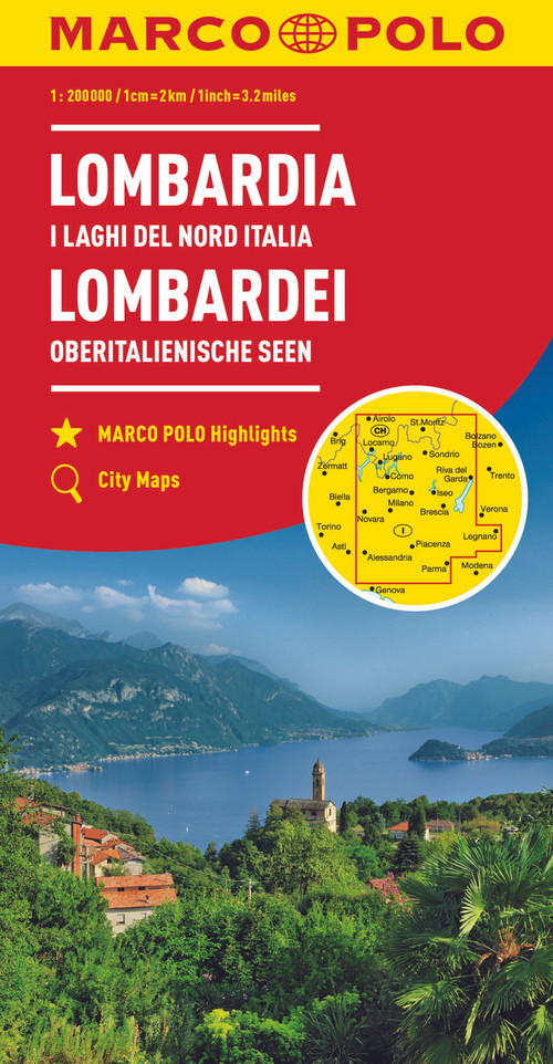 MARCO POLO Regionalkarte Italien Blatt 02 Lombardei, Oberitalienische Seen