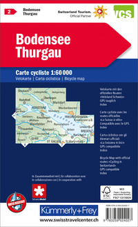 Suisse, Lac de Constance - Thurgovie, No. 2, Carte Vélo 1:60'000