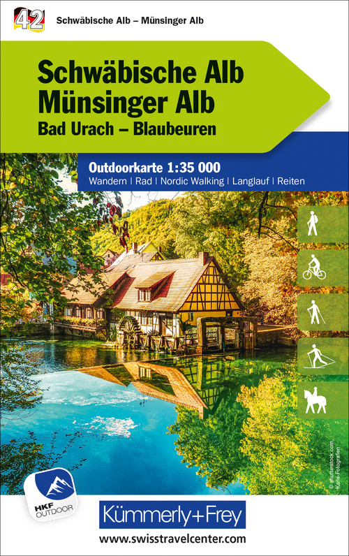42 Schwäbische Alb - Münsinger Alb, Outdoorkarte Deutschland 1:35 000