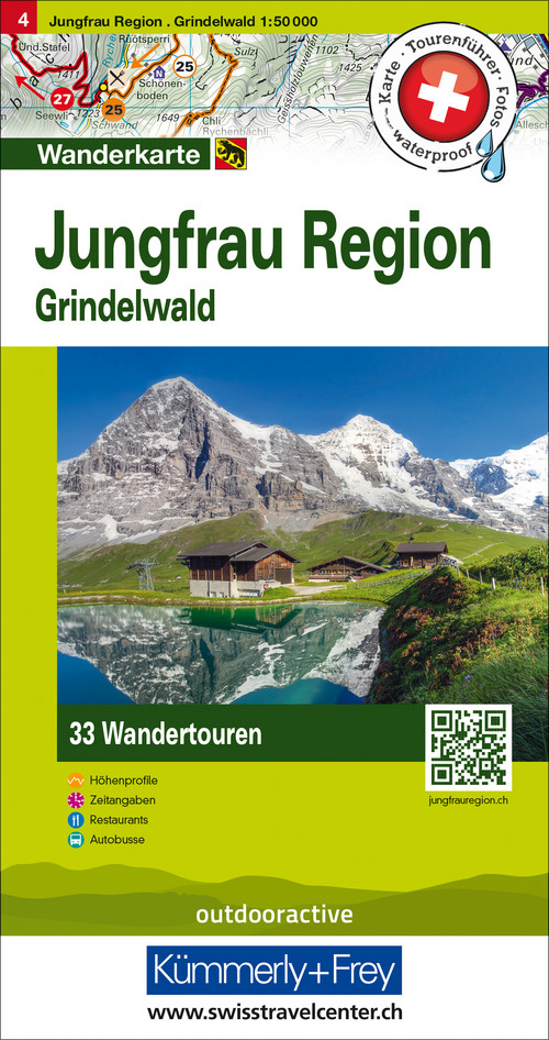 4 Région Jungfrau, Grindelwald 1:50'000 Edition allemande