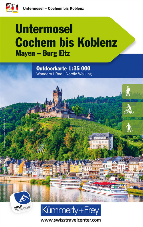 21 Untermosel Cochem bis Koblenz Outdoorkarte Deutschland 1:35 000
