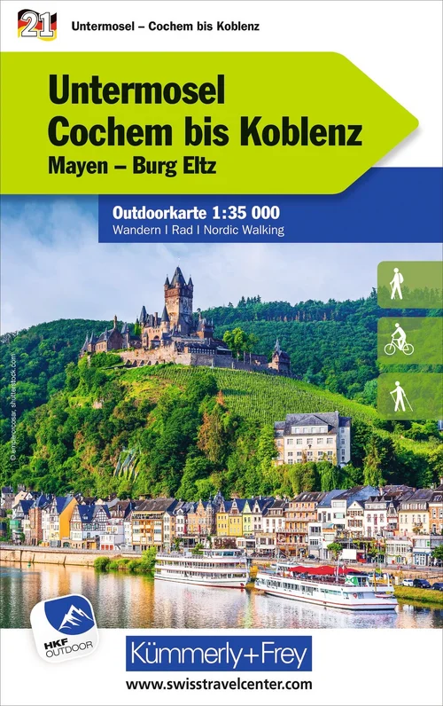 Germany, Lower Moselle Cochem - Koblenz, Nr. 21, Outdoor map 1:35'000 Germany, Lower Moselle Cochem - Koblenz, Nr. 21, Outdoor map 1:35'000