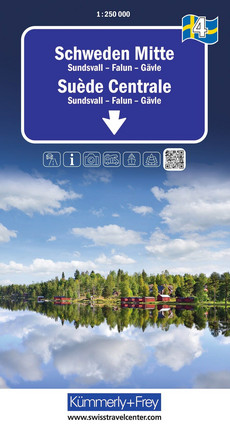 Central Sweden, Sundsvall – Falun – Gävle, No. 4, Road Map 1:250,000