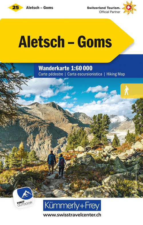 Schweiz, Aletsch - Goms, Nr. 25, Wanderkarte 1:60'000