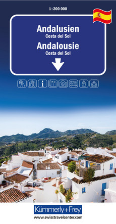 Espagne, Andalousie, Carte routière 1:200'000