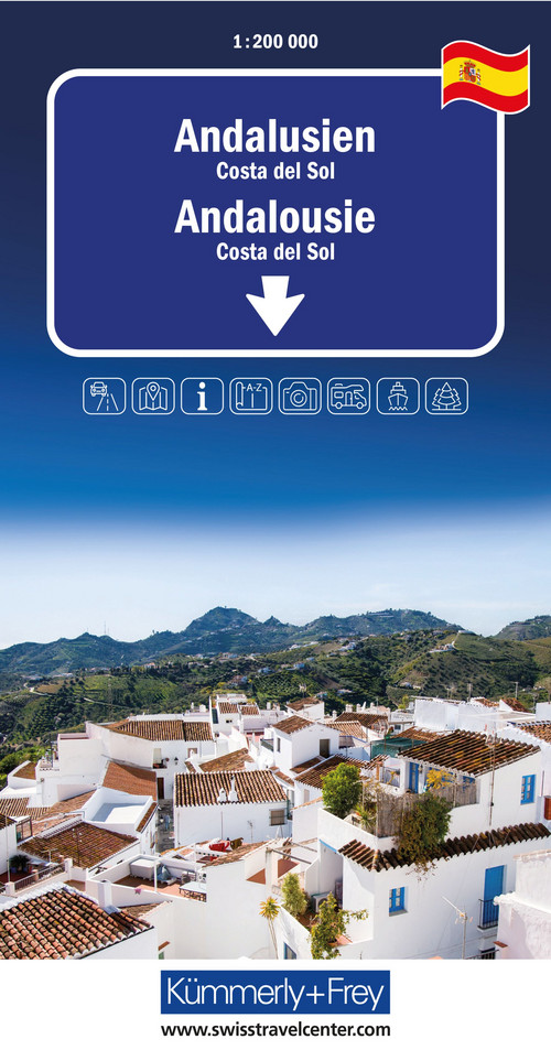 Spain, Andalusia, Road map 1:200,000