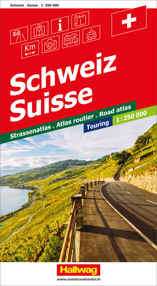 Switzerland, Touring Road atlas 1:250'000
