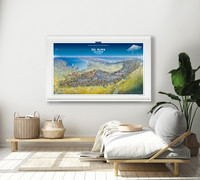 KOMPASS Panorama Die Alpen von Norden, Poster