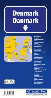 Denmark, Road map 1:300'000 Denmark, Road map 1:300'000