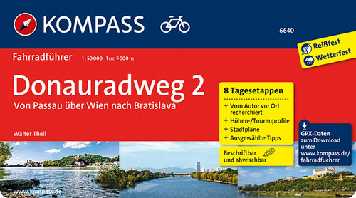 KOMPASS Fahrradführer Donauradweg 2, Von Passau über Wien nach Bratislava