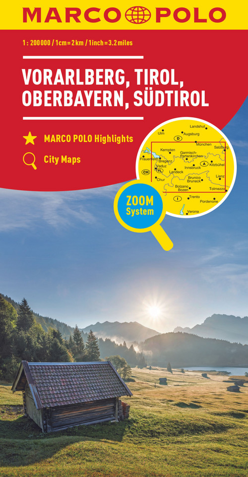 MARCO POLO Regionalkarte Österreich 03 Vorarlberg, Tirol 1:200.000