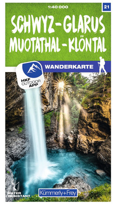 Schweiz, Schwyz - Glarus, Muotathal - Klöntal, Nr. 21, Wanderkarte 1:40'000