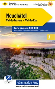 Schweiz, Neuenburg - Val de Travers - Murtensee, Nr. 08, Wanderkarte 1:60'000