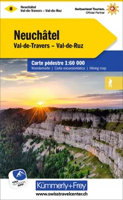 Swiss, Neuchâtel - Val de Travers - Lac de Morat, Nr. 08, Carte de randonnée 1:60'000