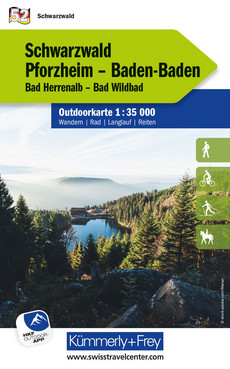 Deutschland 2025, Schwarzwald, Pforzheim, Baden-Baden, Nr. 52, Outdoorkarte 1:35.000