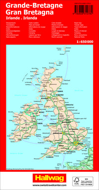 Grossbritannien, Irland, Strassenkarte 1:650'000