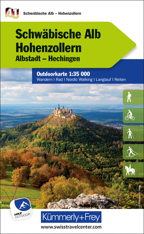 41 Schwäbische Alb - Hohenzollern, Outdoorkarte Deutschland 1:35 000