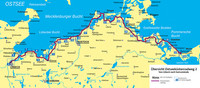 KOMPASS Fahrrad-Tourenkarte Ostseeküstenradweg 2, von Lübeck nach Usedom, 1:50000