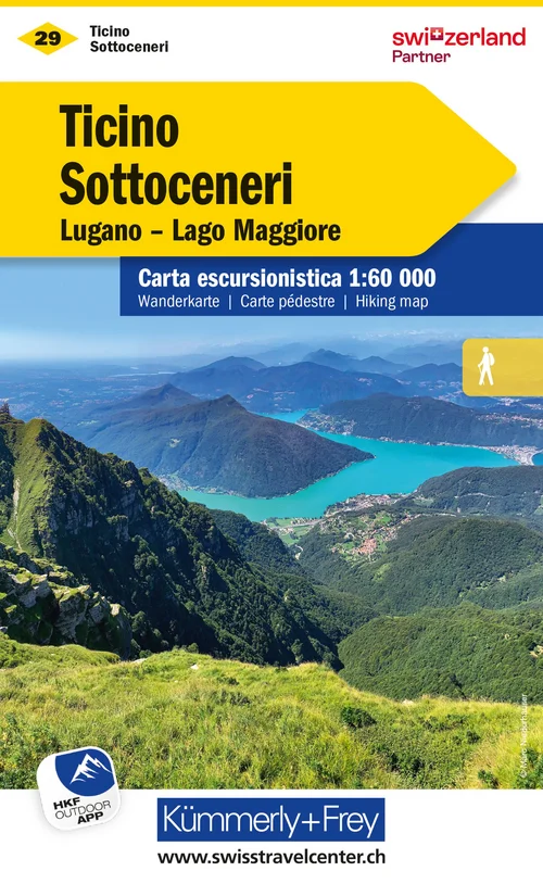 Switzerland, Ticino, Sottoceneri, No. 29, hiking map 1:60'000