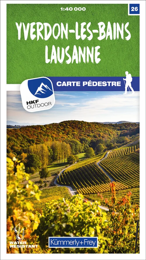 Schweiz, Yverdon-les-Bains, Lausanne, Nr. 26, Wanderkarte 1:40'000