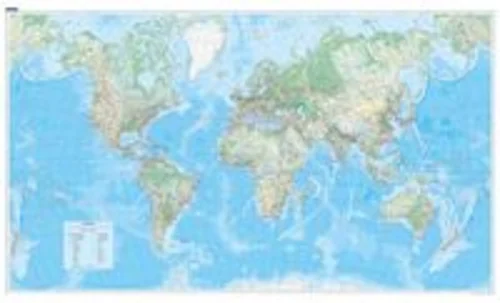 Weltkarte, Poster physikalisch 1:30 Mio.