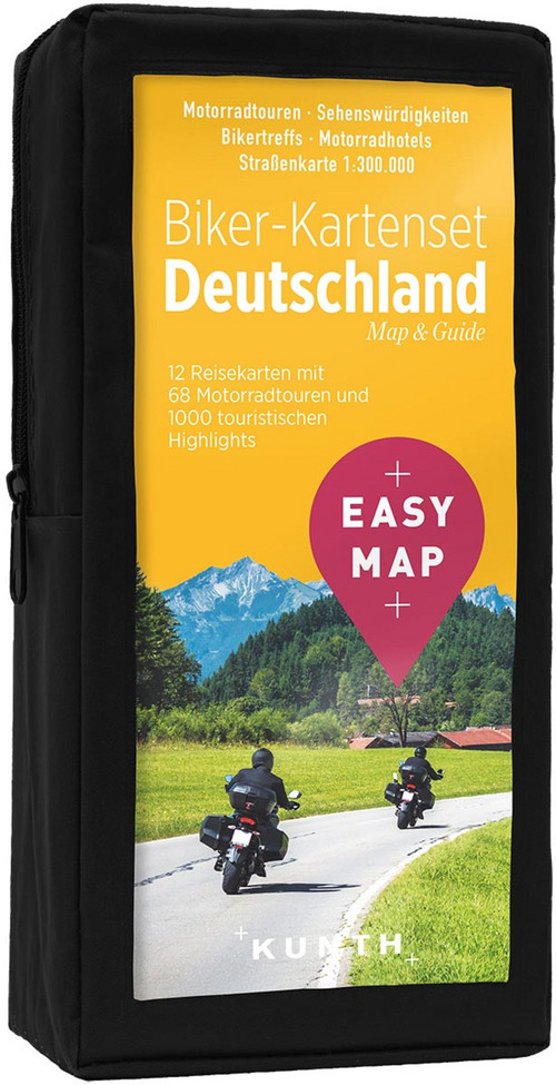 KUNTH EASY MAP Biker-Kartenset Deutschland 1:300.000