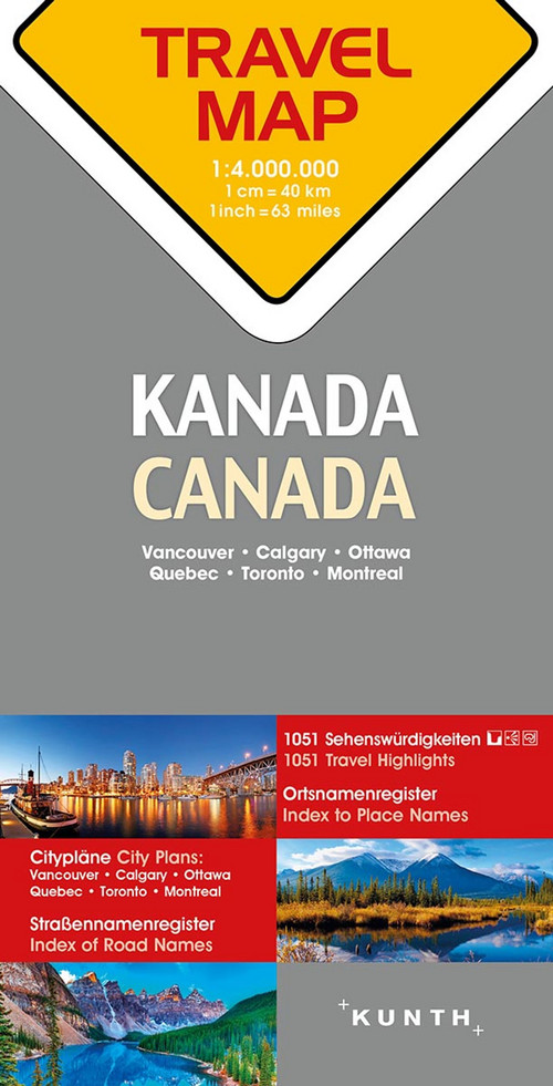 Reisekarte Kanada 1:4 Mio