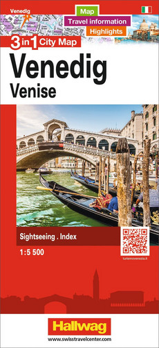 Italie, Venise, Carte 3 en 1 de la ville 1:5'500