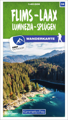 Schweiz, Flims - Laax, Lumnezia - Splügen, Nr. 34, Wanderkarte 1:40'000