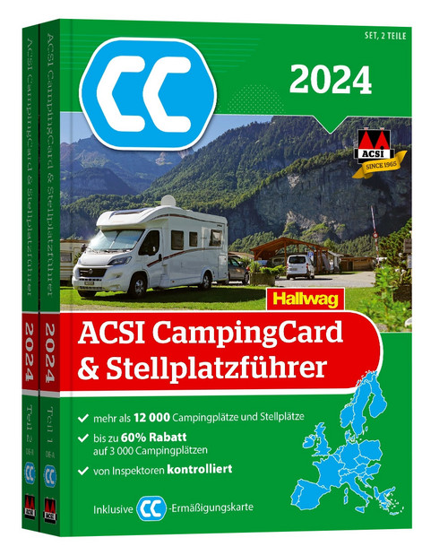 Europe 2024, CampingCard & Camper pitch ACSI / german edition