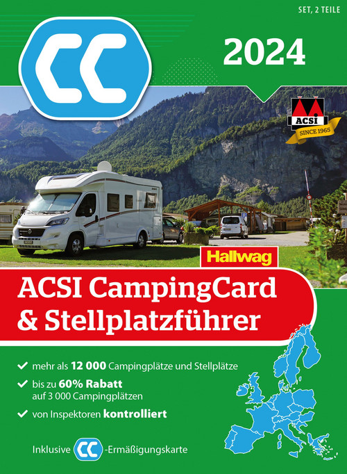 Europa 2024, Guide CampingCard & emplacement ACSI / édition allemande
