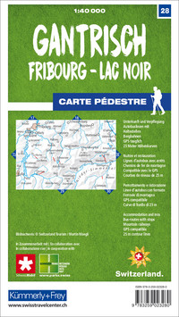Schweiz, Gantrisch, Freiburg, Schwarzsee, Nr. 28, Wanderkarte 1:40'000