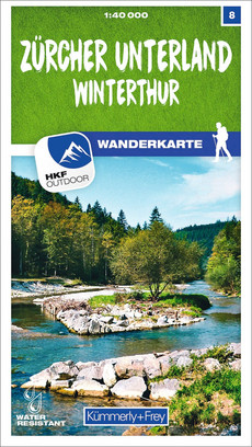 Schweiz, Zürcher Unterland - Winterthur, Nr. 8, Wanderkarte 1:40'000