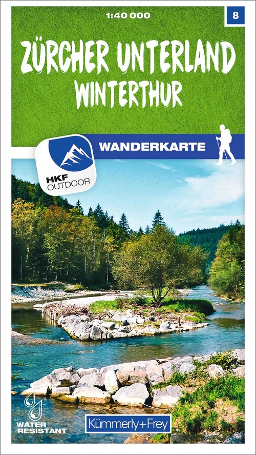 Schweiz, Zürcher Unterland - Winterthur, Nr. 8, Wanderkarte 1:40'000 Schweiz, Zürcher Unterland - Winterthur, Nr. 8, Wanderkarte 1:40'000