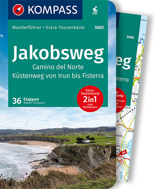 KOMPASS Wanderführer Jakobsweg Camino del Norte, 60 Touren mit Extra-Tourenkarte